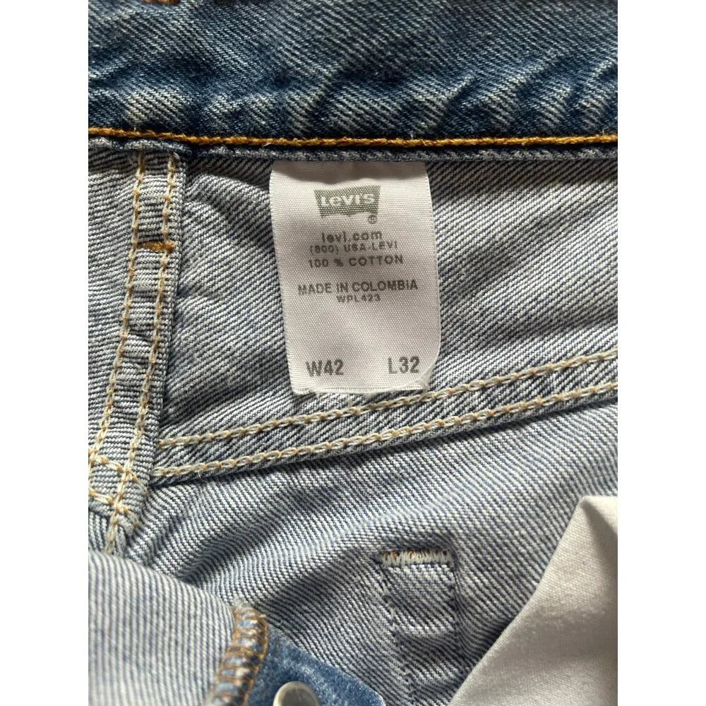 Levi 501 XX  Men's 42x32 2006‎ Blue  Denim Button Fly Jeans